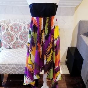 Trina Turk Silk Strapless Dress